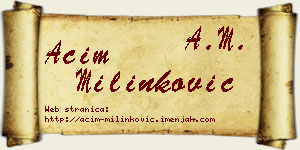 Aćim Milinković vizit kartica